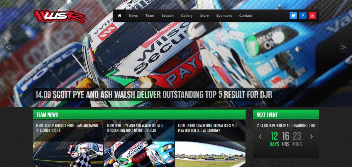 Web Design Sydney by natiive for Wilson Security Racing